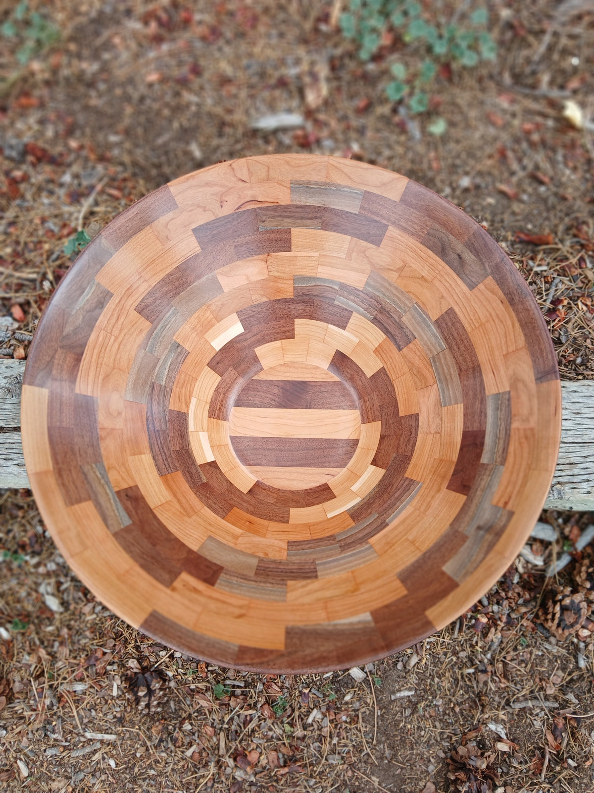 Segmented Black Walnut and Black Cherry Bowl