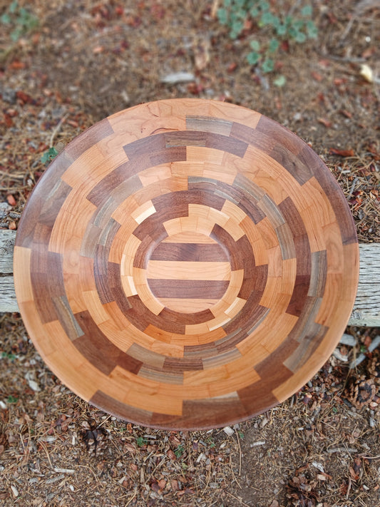 Segmented Black Walnut and Black Cherry Bowl
