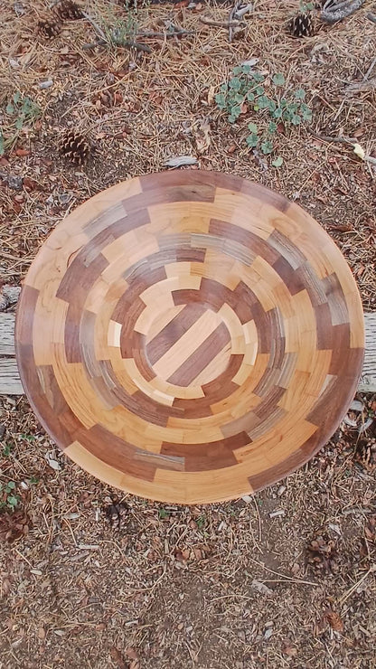 Segmented Black Walnut and Black Cherry Bowl
